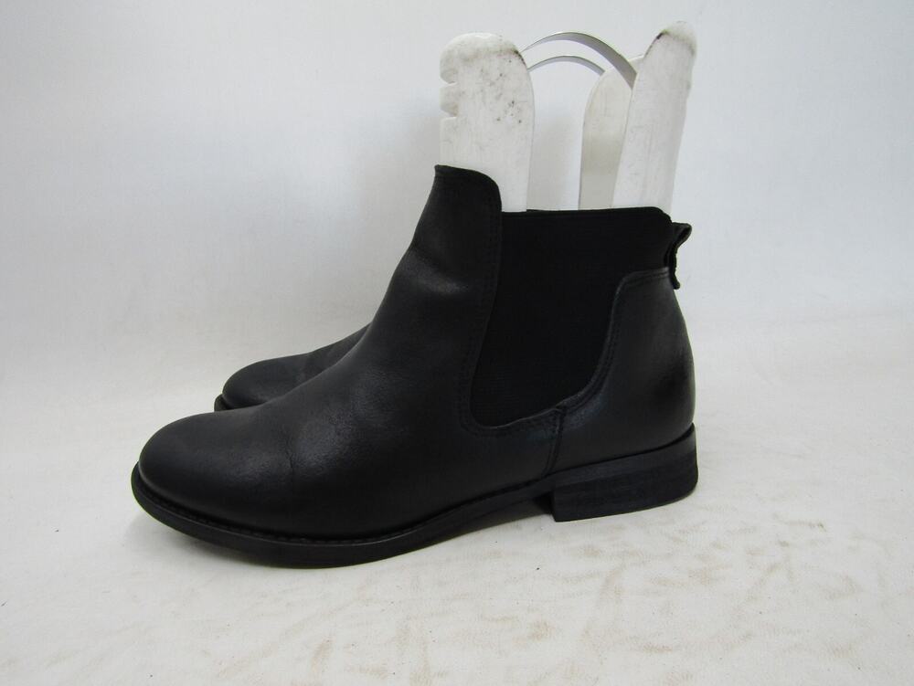 Franco Sarto Womens Size 6 M Black Leather Chelsea Ankle Fashion Boots Booties